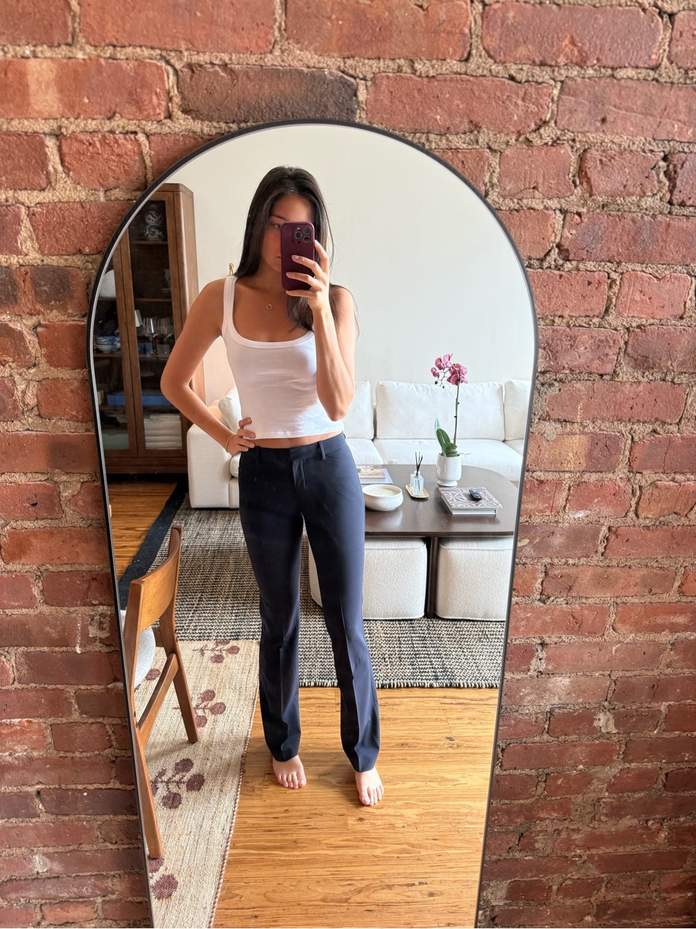 Theory Women's Straight-Leg Pants in Navy